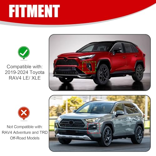 Image of Mudguards for Toyota RAV4 2019-2024 Rear Mud Flaps ABS Rear Splash Guards Mudflaps