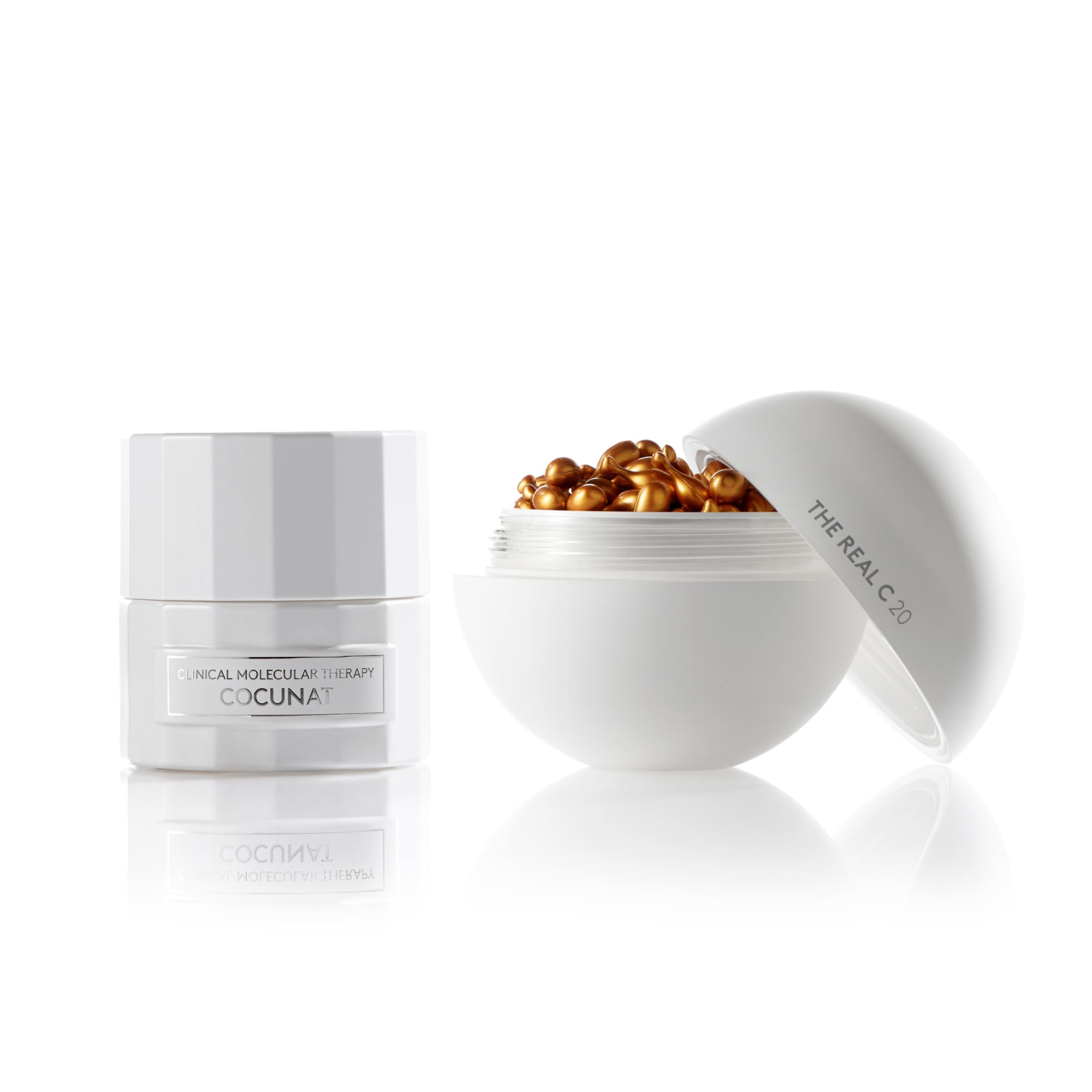 COCUNAT Duo Antiedad Antimanchas Sérum Vitamina C + Crema Antiedad | The Real C 30 + Clinical Molecular Therapy. Reduce arrugas y manchas. Tratamiento antiedad total. No incluye Gua Sha.
