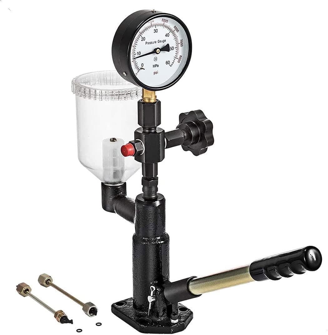 Fuel Pressure Tester 4000ml Heavy Duty Diesel Injector Tester Diesel with Dual Scale Pressure Gauge to Adjust Injector, 400bar 6000PSI