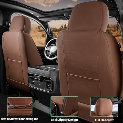 Image of Red Rain Leather Seat Cover for Chevy Silverado Seat Covers 2019 to 2026