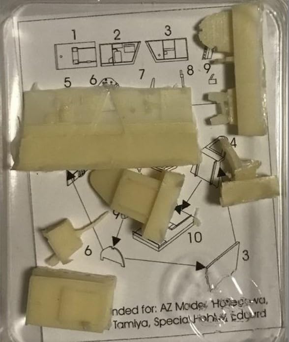 LF Models D7218 1/72 Messerschmitt Bf 109E Interior Set