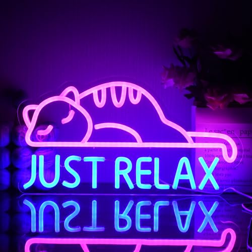 Gato Letrero de Neon Cat Señal de Neon Alimentado por USB con interruptor pared bar fiesta decoración gato luz de neón