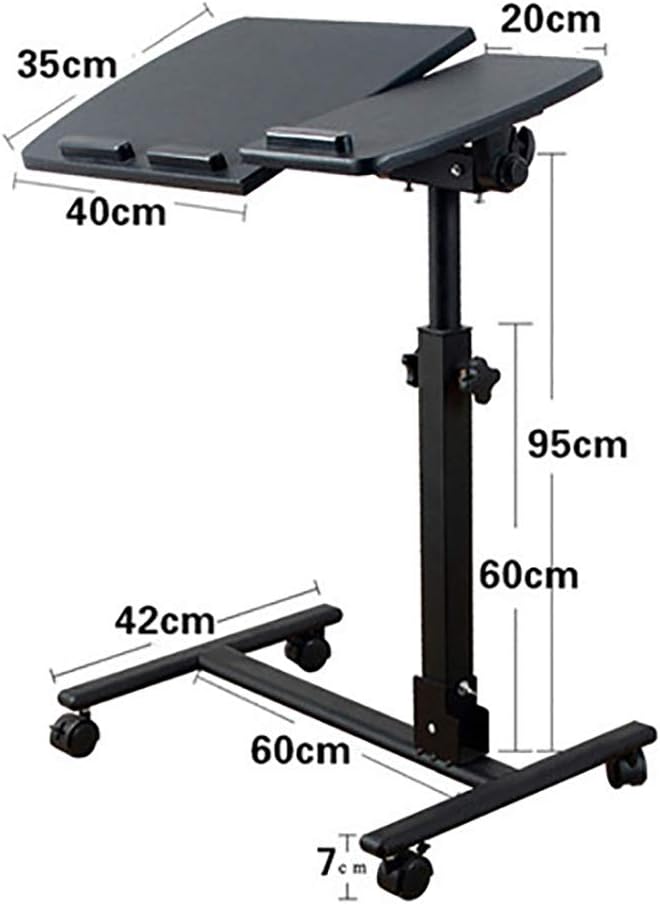 Buy CIKO Medical Adjustable Tilt Overbed Bedside Table with Wheels for