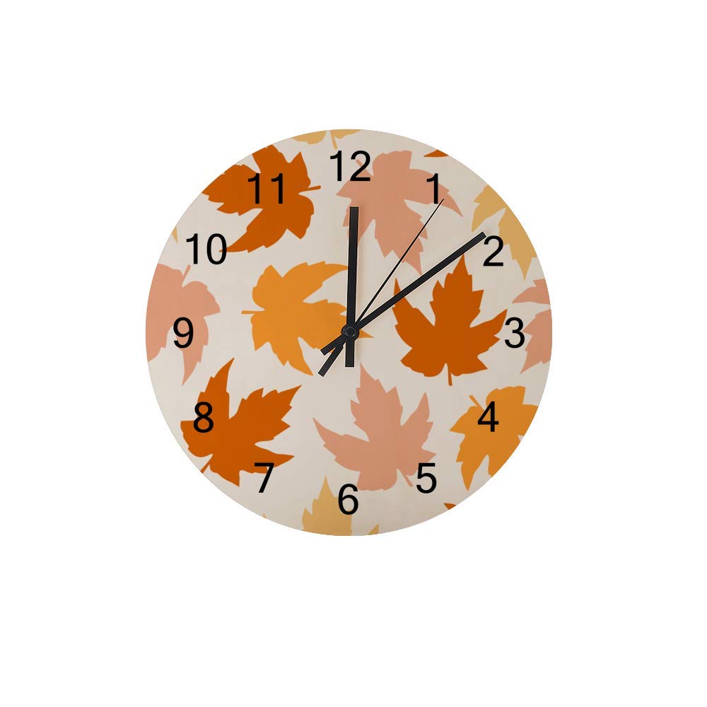 Horloge murale silencieuse en bois pour chambre sans tic-tac