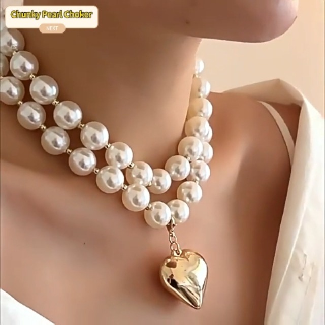 Amazon.com: Heart Necklaces for Women Gold Chunky Heart Necklace