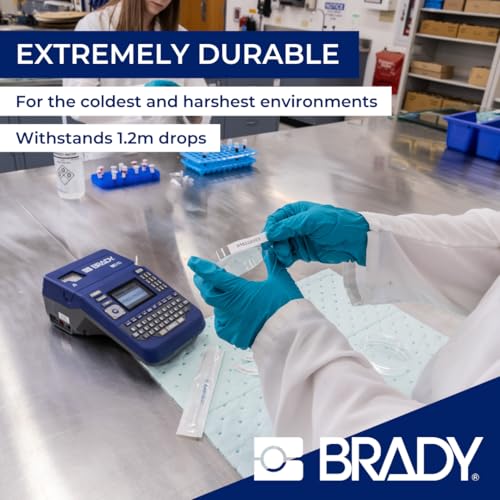 Brady M510 tragbare Etikettendrucker + Workstation Suite - Industrielles Beschriftungsgerät - Etikettiergerät für chemikalienbeständige Etiketten - Inkl. 1 Etikettenpatrone - ersetzt BMP511