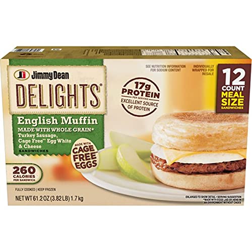 Gourmet Kitchn Jimmy Dean Delights, English Muffin Cage Free, Turkey Sausage Eggwhite And Cheese | Made With Whole Grain. (3 Pack) #TOP1