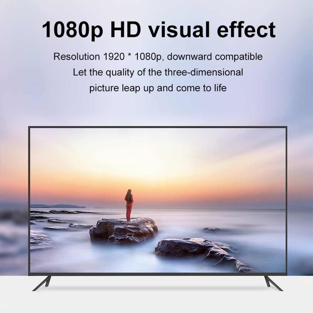 Adapter HDMI do VGA z kablem audio 3,5 mm, konwerter 1080P 60Hz VGA na HDMI, adapter HDMI żeński na VGA męski, kompatybilny z laptopem (VGA) i projektorem TV (HDMI)