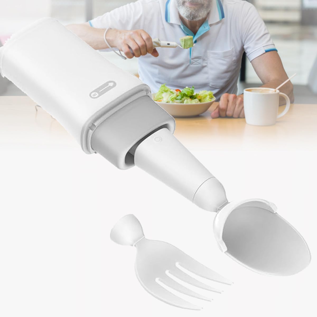 Cuchara para Parkinson, Utensilios Adaptables para Temblores de Manos y Enfermedad de Parkinson, Ayuda para Comer Anti-Temblores para Personas Mayores con Discapacidad, Utensilios Adaptables