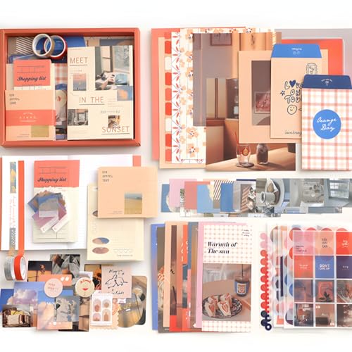 Catálogo para Comprar On-line Creación de álbumes de recortes disponible en línea para comprar. 50 HITHOTMMA Kit Estético de Álbumes de Recortes, 346 Piezas Álbumes de Recortes Clásico de DIY, Kit de Álbum de Recortes Vintage, Pegatinas y Decorativos, Agenda A6, Regalo para...