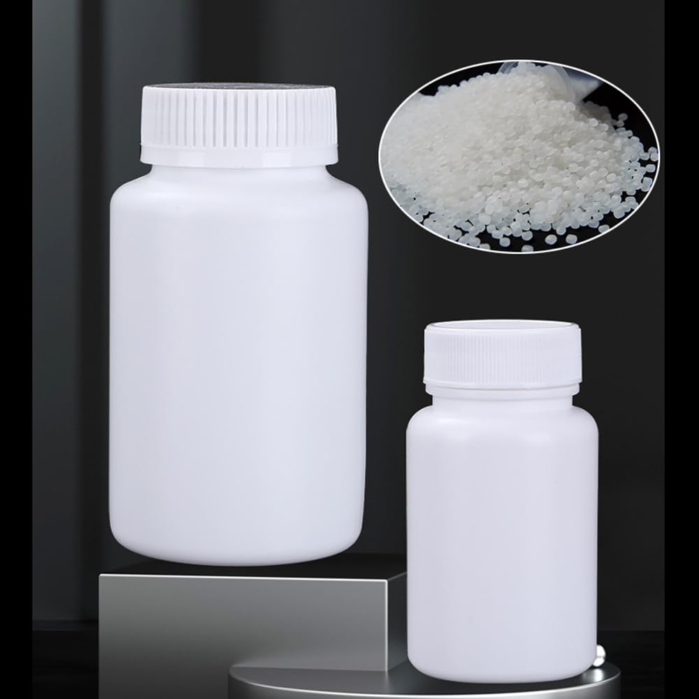 100 Stück 15-150 ml Nachfüllbare Weiße Leere HDPE-Kunststoffflaschen Pillenfläschchen Für Medikamente Festes Pulver Reagenzlagerung Medizin Fläschchen Reagenz Verpackung Container (60ML)