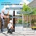Outsunny Gerätehaus Metall-Holzoptik 3 m² 152 x 235,7 x 208,7 cm Braun