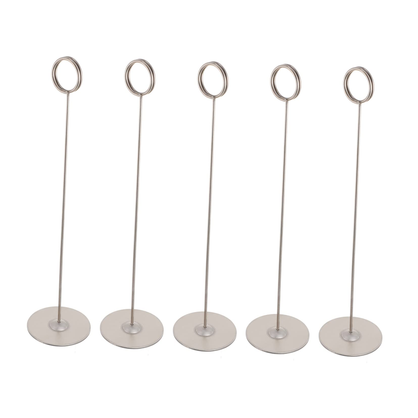 NUOBESTY Porte-Cartes de Table 5 Pièces en Acier Inoxydable, Support Stable