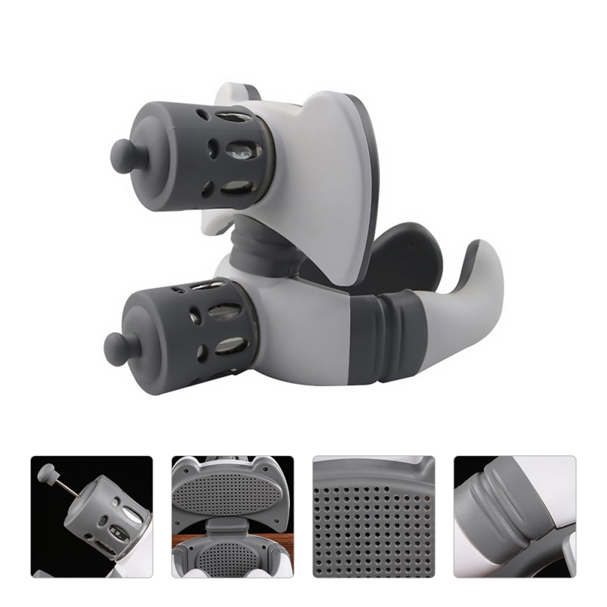 FRCOLOR 2 Stk Ai-Halsinstrument Nackendehner Massagegerät Haken tragbar Rebreather auslösen heizlùfter massagegurt Nackenpflege Halswirbel Moxibustion Instrument Rostfreier Stahl Weiß
