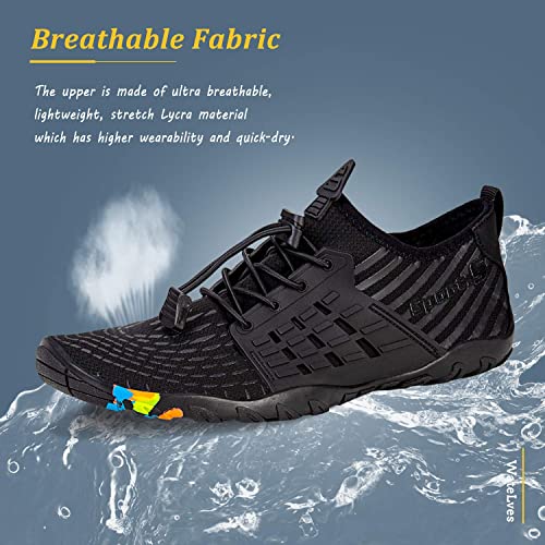 Image of WateLves Water Shoes Mens Womens Beach Swim Shoes Quick-Dry Aqua Socks Pool Shoes for Surf Yoga Water Aerobics