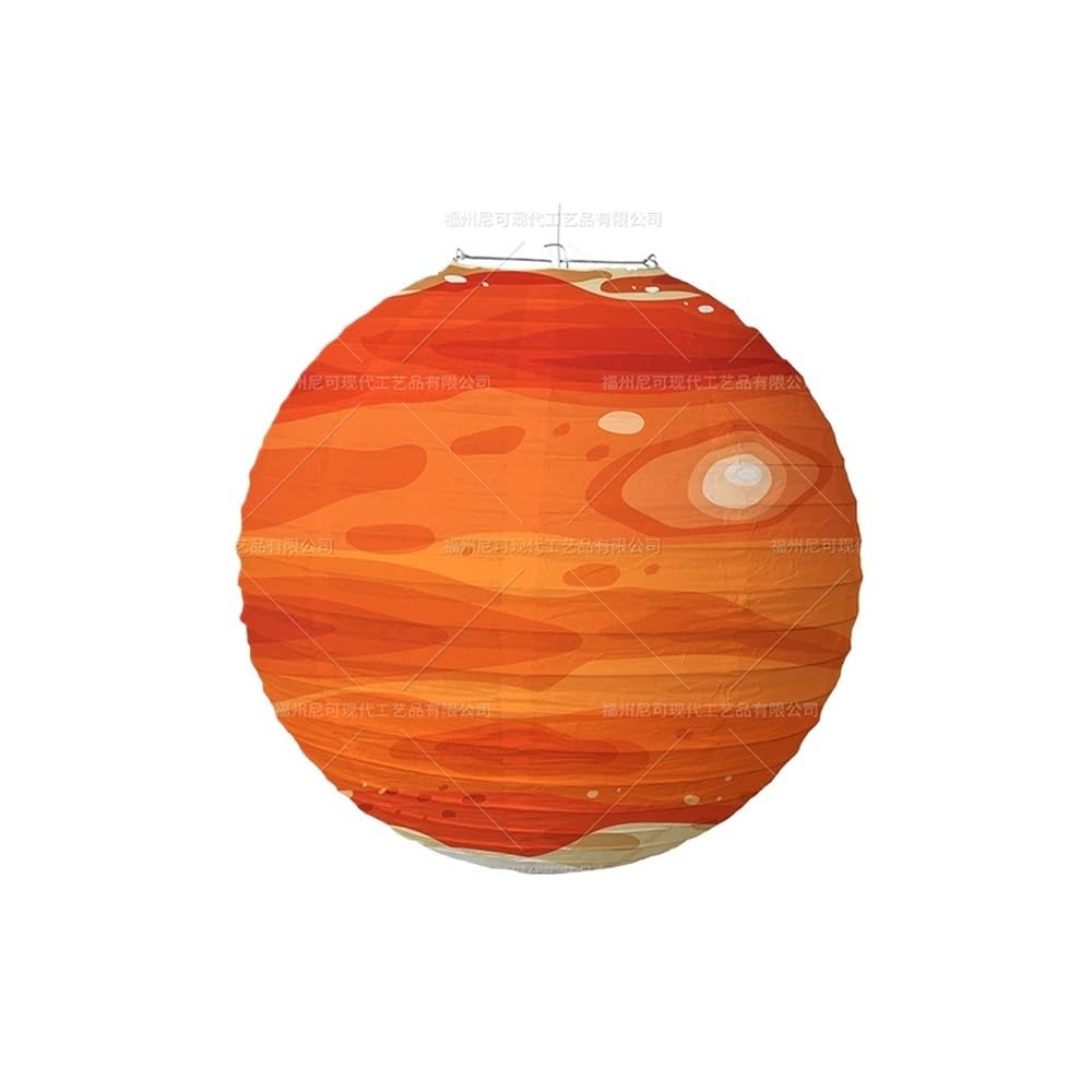 Eight Planets Foldable Starry Paper Lanterns Outer Space Planet Theme Happy Birthday Party Decor Planet Paper Lantern(Olive)