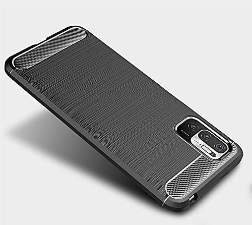Image of NPRC Hybrid Ultra Slim Protective Case TPU Non-Slip Carbon Fiber Texture Shockproof Case Cover for Redmi 11 Ultra - Black
