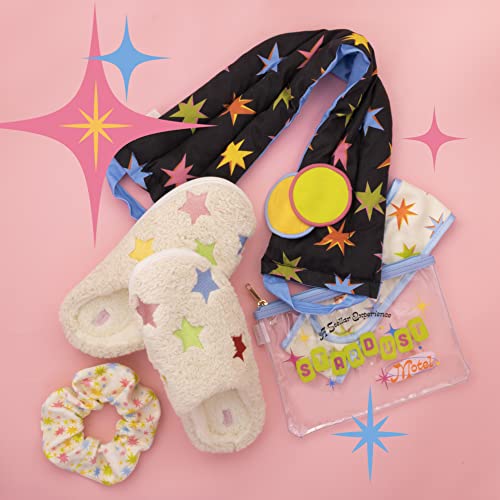 ban.do Fuzzy Slippers with Rubber Sole, House Shoes for Women, Indoor Outdoor Cozy Slippers, Cute Fluffy Shoes, Stars3