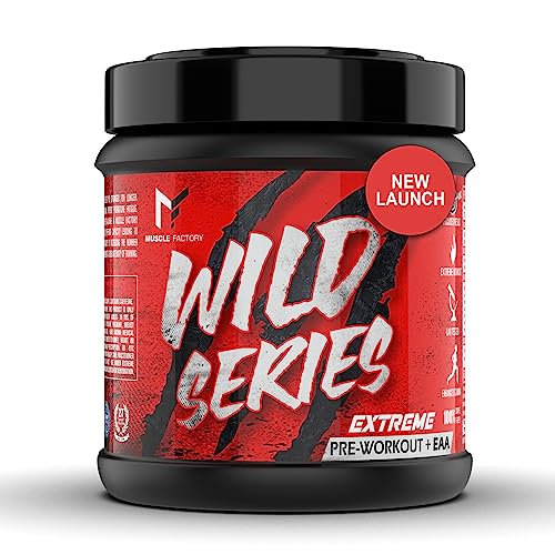 Image of MUSCLE FACTORY Wild Series Ultimate Pre-Workout Formula | Extreme blend with EAA for Energy, Strength, Mental Focus & Powerfull Pumps | (250gms - 50 servings) - Insane beast