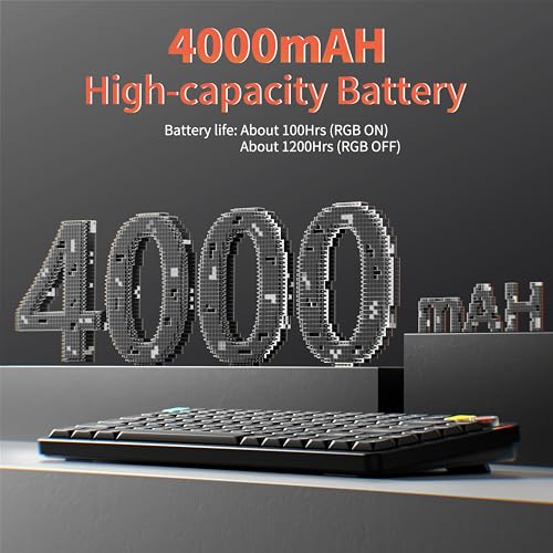 nuphy Air75 V3 Hot Swappable Wireless Mechanical Keyboard, 84 Keys 75% Custom Low Profile Keyboard with Knob, RGB Backlit, Gasket Mounted, Support Bluetooth/2.4GHz/USB-C,Black-Brown Nano - Image 3