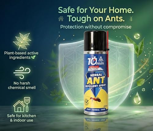 Image of Amish Ant Repellent Spray 200ml for Home & Kitchen | Herbal Organic Indoor Outdoor | Pet Safe, Safe for Dogs | Eco Friendly Remover for Home, Plants | 10 Minutes Formula| Repellent Spray
