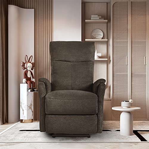 Sillón reclinable madera marrón con control eléctrico miniatura 7
