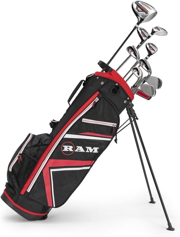 RAM Golf Accubar Plus Golf Right Hand Clubs Set - Graphite Shafted Woods and Stainless Steel Irons