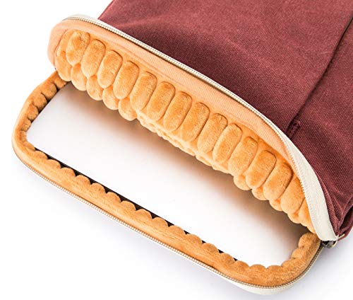 Kinmac 360° Protective Water Resistant Laptop Sleeve Case Bag With Handle For Macbook Pro 14 Inch And Microsoft Surface Laptop 13.5 Inch, And 14 Inch Laptop (Wine Red) #TOP1
