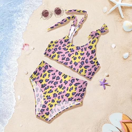 MNSRUU Girls Swimsuits Rainbow Heart Tankini Bathing Bikini Set Beach Swimwear3