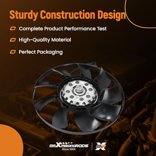 Image of maXpeedingrods Engine Radiator Cooling Fan Assembly for Range Rover Supercharged 2006-2009 for Range Rover Sport LE 2008 for Range Rover Sport Supercharged 2006-2009
