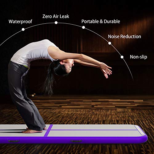 image for EZ GLAM 10ft/13ft/16ft/20ft Air Mat Tumble Track Inflatable Gymnastics