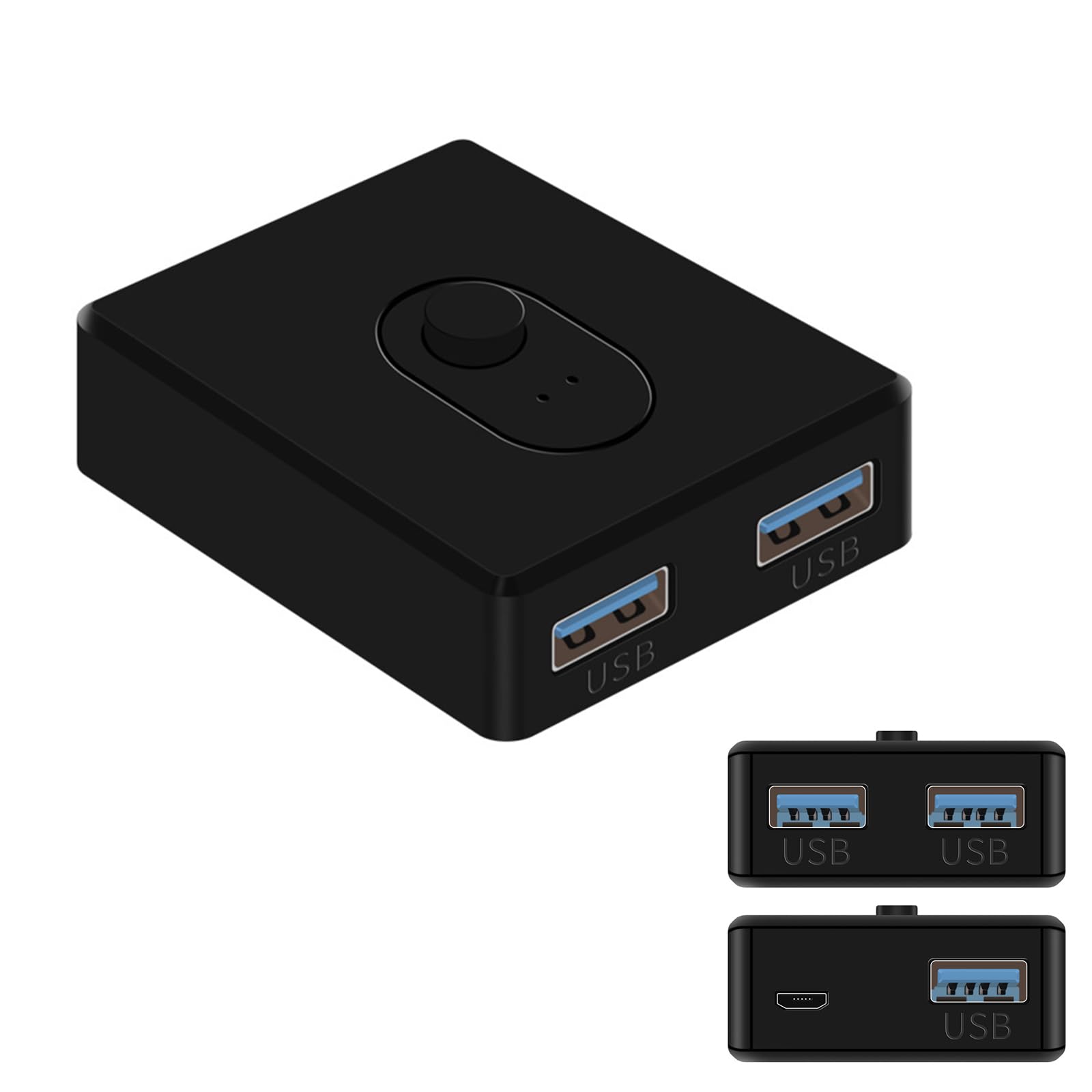USB Switch, bidirectionele USB Switch 2-in-2 out KVM-switch, delen van 1 apparaat tussen 2 computers voor printers, voor camera's, pc's, printers, scanners, toetsenborden, camera's