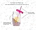 Fun Mason Jar Plastic Cups: Large Break Resistant, BPA Free To-Go Mug with Lid and Handle - Perfect as Party Cups, Kids Travel Cups, Wedding Party Cups (Life is Sweet, Single)