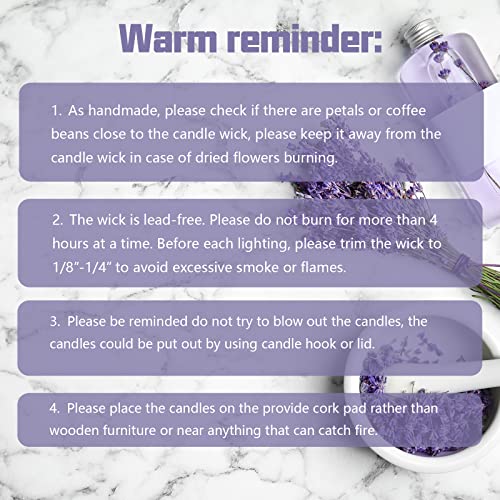 Lavender Candle Aromatherapy Candles Gifts For Women, Christmas Gifts, Lucky Charms Candle With Crystals Inside, 7.2Oz Lavender Healing Candles For Balance/Cure/Energy #TOP6