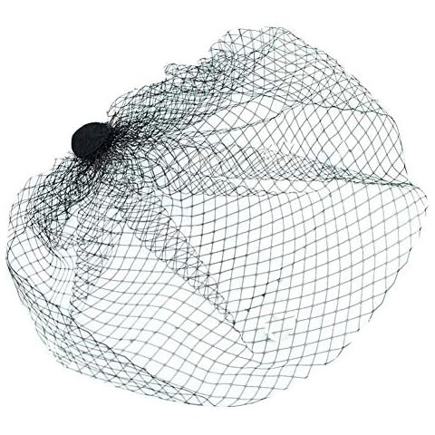 SZYM Bridal Net Birdcage Hair Clip Veils Charming Wedding Veil Hats Face Cover Veils with Comb Bridal Party Hair Accessories, Black, One Size Cover