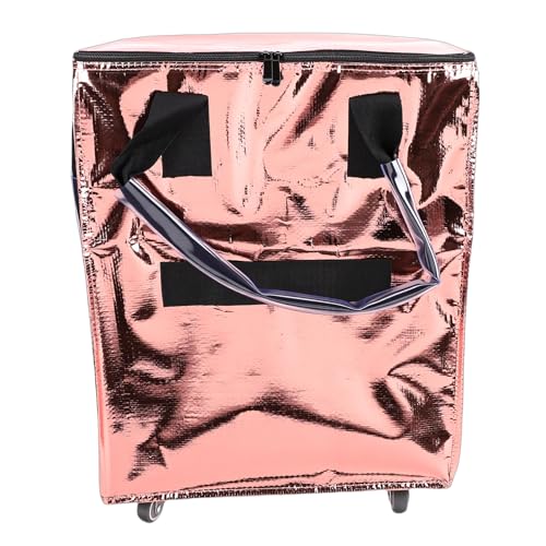 Bolsa con ruedas giratorias 360° plegable y cómoda para mudanzas oro rosa 7