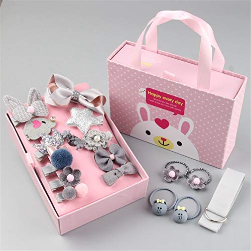 image for LQX Girl Hair Accessories Set Hair Clips Bows for Girls Hair Ties Barr