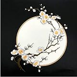 1pcs Plum Blossom Flower Applique Clothing Embroidery Patch Fabric Sticker Iron On Patch Craft Sewin
