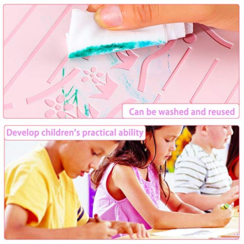 GORGECRAFT 16 stks Blad Stencils, 2 x 7 Plastic Bloem Schilderen Stencils Herbruikbare Stencils Sjablonen voor DIY… - Image 8