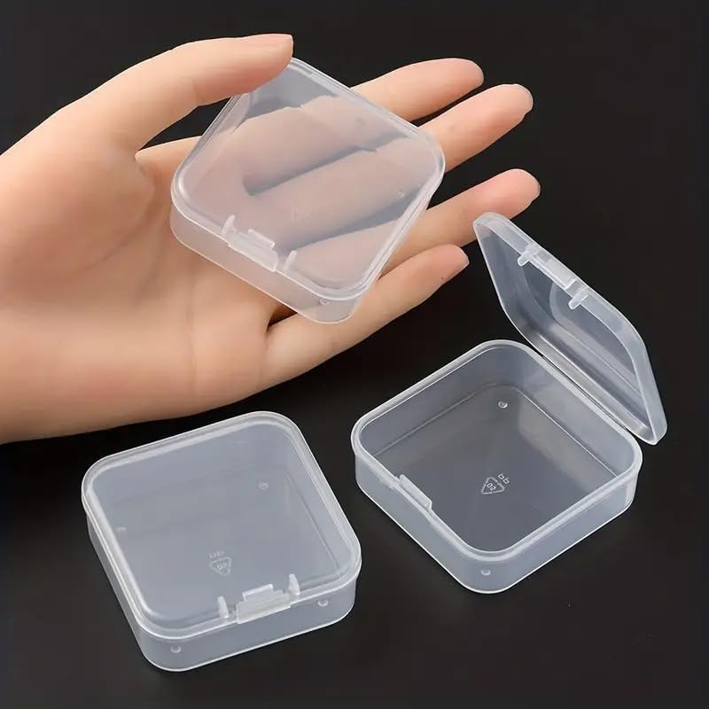 HDR MALL Bead Organizers in a Clear Box, Clear Plastic Diamond Painting Storage Container with Mini Boxes for Craft Organizers and Storage Art Embroidery Plastic Storage Case (Transparent, Small) 2