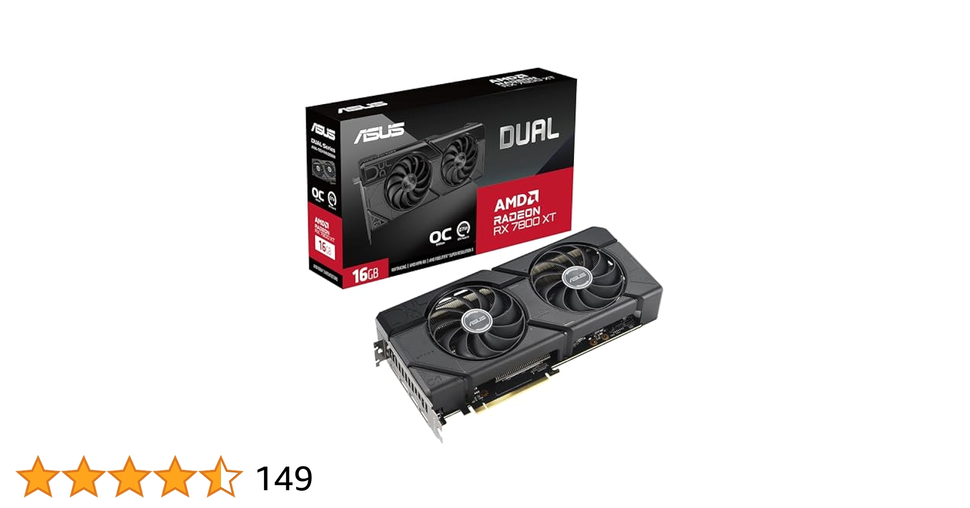 ASUS Radeon RX 7800 XT ☆未使用・開封済み・半年保証付き☆ ASUS Radeon RX 7800 XT ☆未使用・開封済み・半年保証付き