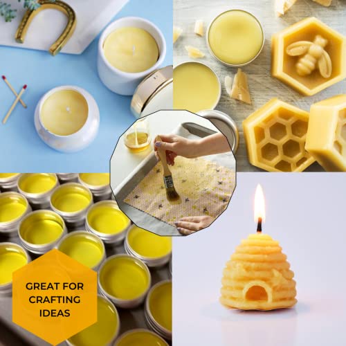 Pure British Beeswax Blocks 100% Natural Organic Bees Wax 180g Triple Filtered for Making Your own Candles, Leather Polish, Wood Polish, Wax Melts, lotions, balms, Creams & Body Butters (8 Blocks) - Image 4