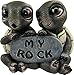 DWK - Rock Solid Love - Adorable Romantic Turtle Couple Two-Piece Figurine Best Friends Lovers Collectible Valentine's Day Gifts Office Desk Statue Home Decor Patio Garden Accent, 5.5-inch