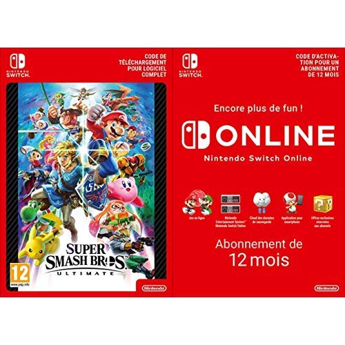 Super Smash Bros Ultimate Switch Download Code avec abonnement Switch Online