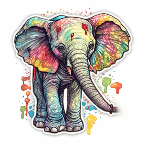 Image of Yoonek Graphics Elephant Vinyl Decal Sticker for Car Window, Laptop, and More. #1955Option39-4