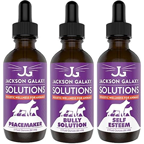 Jackson Galaxy: Ultimate Peacemaker Set - Peacemaker, Bully Solution, & Self-Esteem (2 oz.) - Pet Solution - Can Support Bullying, Self-Confidence, & Sense of Community - All-Natural Formula Cover