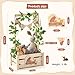 Wooden Baby Shower Crate Closet Forest Theme Baby Shower Basket Easy Assembly Wooden Crate for Baby Shower Gifts with Baby Hangers Welcome Gift Basket for Newborn Pregnancy Gifts for New Parents