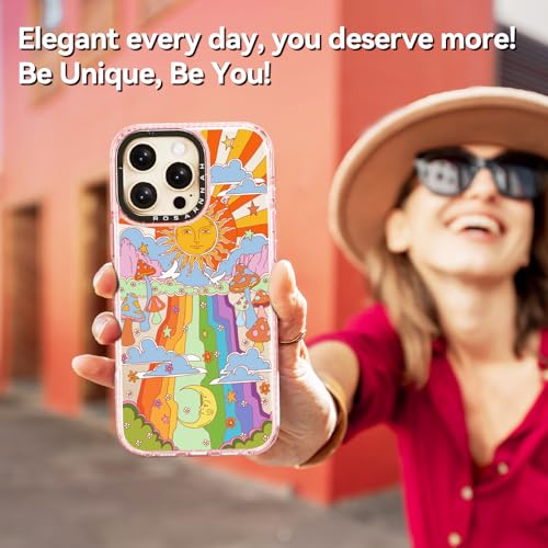 Rosarnnah for iPhone 16 Pro Max Case Aesthetic Pink, Mushroom - image 6