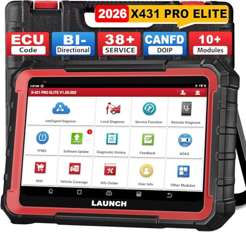 LAUNCH X431 PRO Elite OBD2 Scanner, 2026 All-in-One New Bidirectional Scan Tool with CANFD DOIP, ECU Diagnostics,38+ Resets, Full System,FCA Autoauth,VAG Guide, 2 Years Update Included