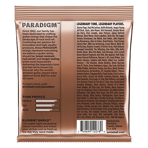 Ernie Ball Paradigm Cordes légères Phosphore Bronze, pour guitare acoustique, calibre 11-52 - Les Beatles, Paul McCartney, John Lennon, RIngo Starr, George Harrison Ernie Ball Paradigm Cordes légères Phosphore Bronze, pour guitare acoustique, calibre 11-52 – Image 3